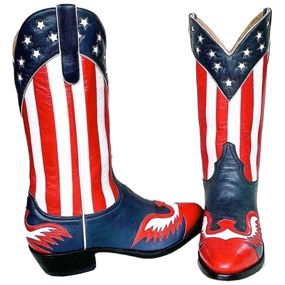 OLD GRINGO Vintage American Flag Eagle Cowboy Western Boots Men’s 8.5